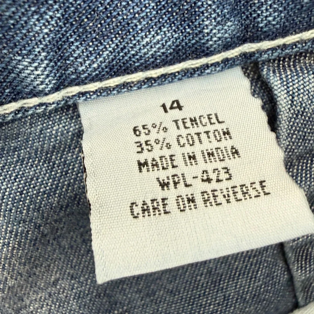 Levis Dry Goods Womens High Rise Denim Shorts Medium Wash Blue Size 14‎ Tencel